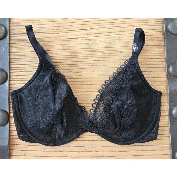 Victoria's Secret Other - Victoria's Secret Very Sexy Unlined Plunge Black Lace sz 34DD New
